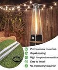 Glass Tube Replacement For Patio Heaters 49.5 Inch Tall 4 Inch Diameter With Silicone Connecting Ring in outdoor setting