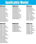 List of Samsung gas range models compatible with Stove Top Protector For Gas Ranges, including NX58 series options.