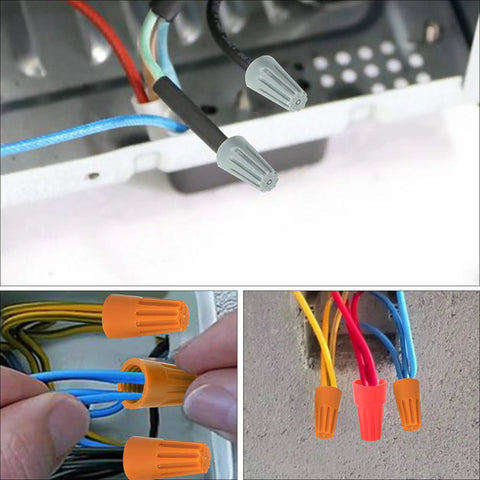Assorted Size Wire Connectors Kit With 150 Pcs Electrical Butt Splice Caps for DIY Wiring Projects and Home Electrical Repairs.