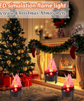 6 Pack 3D Hanging Campfire LED Lights Realistic Fake Fire Torches for Christmas decor near fireplace and tree
