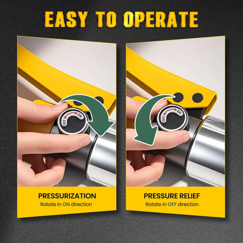Hands operating pressure dial on 8T Hydraulic Flange Spreader Portable Separator With Alloy Steel Pliers Fast Oil Return