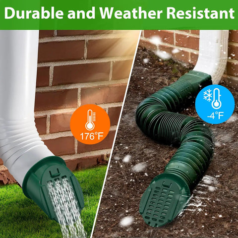 4 Inch Slope Drainage Grate Cover with Rain Diverter and Yard Drain Emitter for Sump Pump Discharge and Downspout Extensions