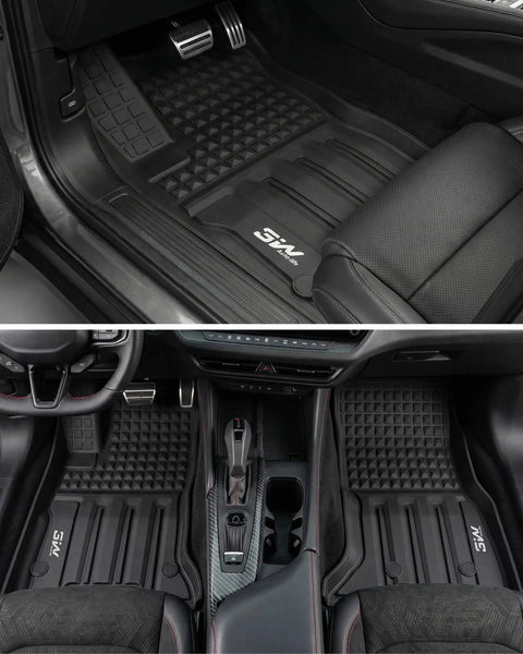 Dodge Charger EV Daytona All Weather Floor Mats, Cargo Liner, and Seatback Mats, Custom Fit for 2024 2025 2026 Two Door, black design