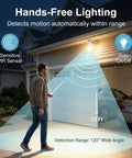 Motion Sensor LED Light Bulbs 12W 100W Equivalent Daylight 5000K 4 Pack With Dusk To Dawn Auto On Off Detects Motion Up To 20 Feet Turns Off After 30 Seconds Super Easy Install Great For Hallways Closets Porches, outside garage light