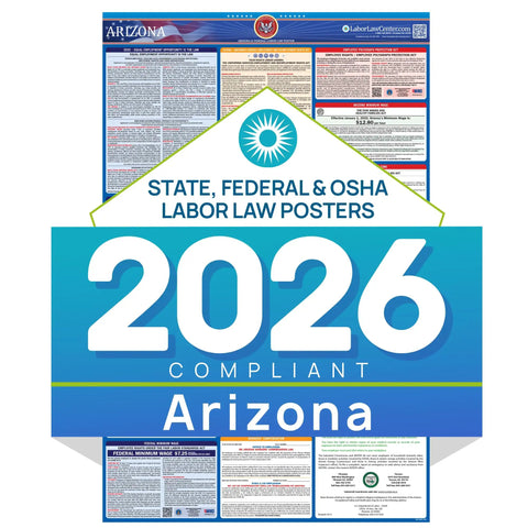 2026 Labor Law Poster For Boss-Ready State And Federal Compliance With OSHA FMLA EEOC And Minimum Wage Notices Laminated And Waterproof Durable Workplace Poster Made In The USA 26 By 39.5 Inches