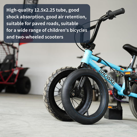 Two Pack 12 5 X 2 25 Bike Inner Tubes 1 2 mm Extra Thick Butyl Rubber Heavy Duty Flat Resistant Tubes For Kids Bmx And Strollers Built Tough To Keep You Rolling Smooth With Zero Headaches On Every Adventure