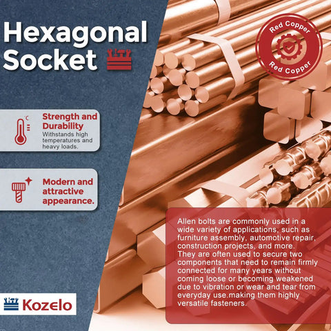 Twenty Piece Socket Head Cap Screw And Nut Kit Featuring M4 X 10MM Threads Crafted From Tough As Nails Red Copper for strong connections.