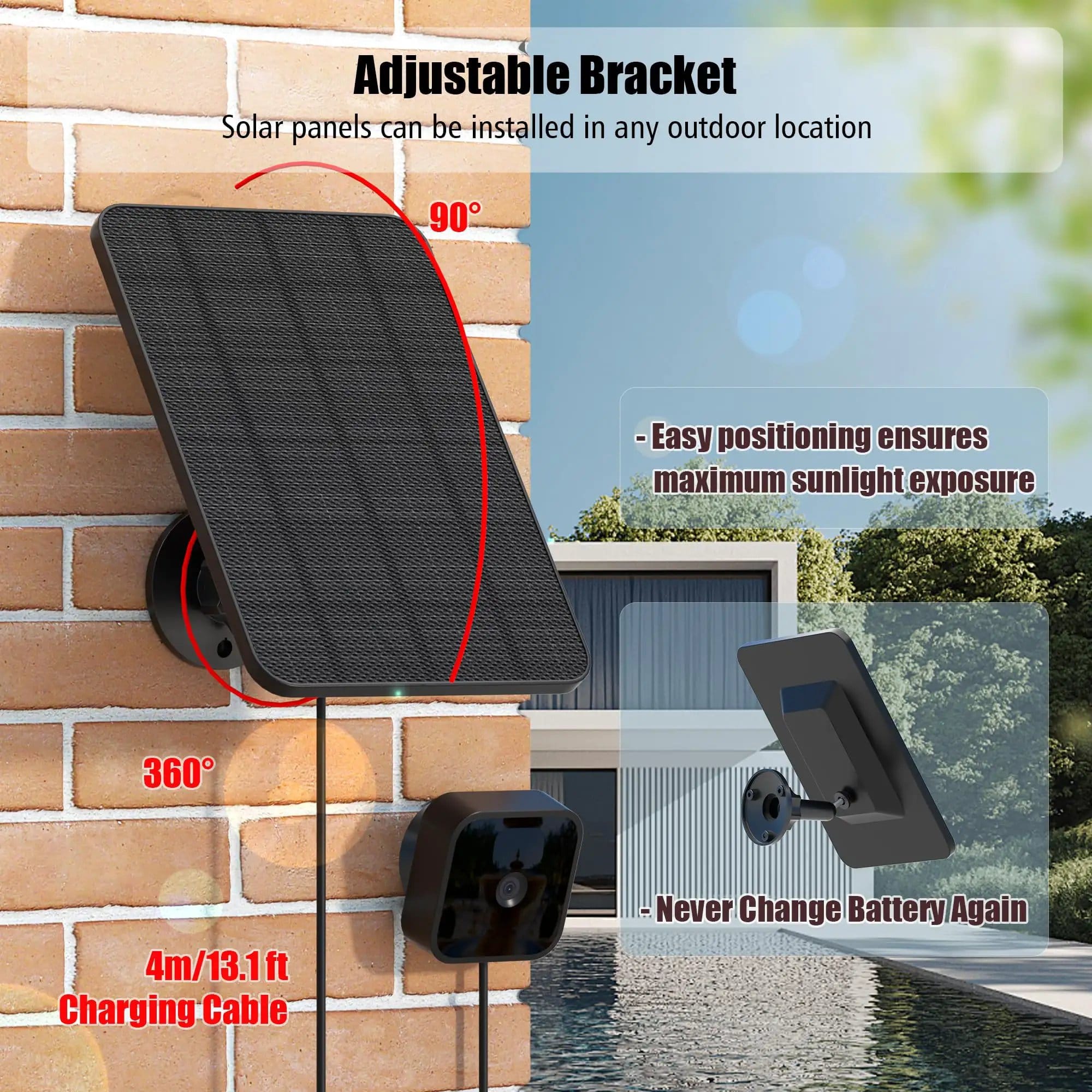 4 Pack Solar Panel Kit For Blink Outdoor Cameras 2K ✓