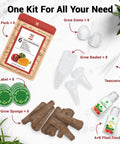 All In One Hydroponic Seed Pod Kit With Eight Pods And Over Six Hundred Heirloom Non GMO Seeds For Cherry Tomato Roma Tomato Bell Pepper Jalapeno Cilantro And Onion, including sponges, baskets, domes, and plant food.