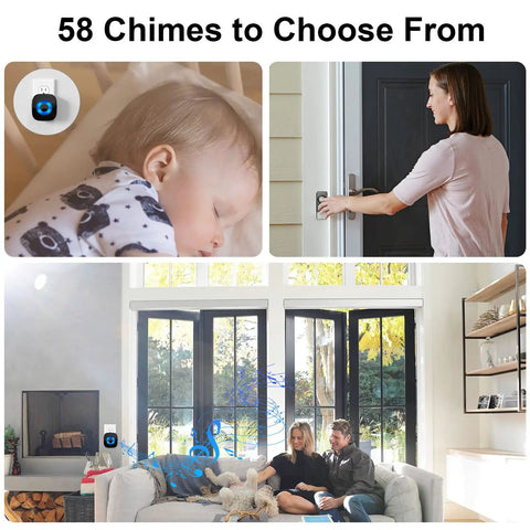 Long Range Wireless Doorbell Kit For Home 1300 Feet Waterproof Door Chime With 58 Melodies in various home settings