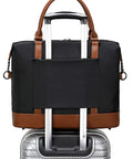 Weekender Travel Bag For Women, Canvas Duffel Tote With Water Resistant Oxford Fabric, 16.2 X 14.5 X 8 Inches on luggage