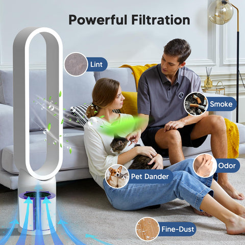 Living room with Replacement 360 Degree Pure Cool Filter For DP04 TP04 HP04 TP05 DP05 Air Purifier And Fan Combos.