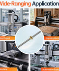 Two Pack 400MM Tr8X4 Lead Screw Kit With Precision Brass Nut stainless steel rod in CNC machine setup for precise automation.
