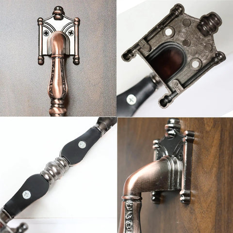 2 Pack 9.25 Inch Red Bronze Barn Door Handles, Heavy Duty Pulls For Sliding Doors, Cabinets, Closets, And Kitchen Furniture Hardware