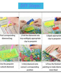 DIY steps for 5D Diamond Painting Kit For Adults Highland Cow Diamond Art For Beginners DIY Full Round Drill Paint By Diamonds