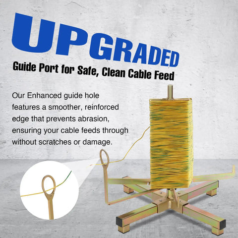 Foldable Wire Spool Rack With Pro Grade Heavy Duty Cable Dispenser Wall Or Floor Mount Ideal For Romex Wires on display
