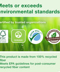 Universal White Hand Towel Roll 1 Ply, Fully Recycled Fiber, eco-friendly certifications and environmental standards