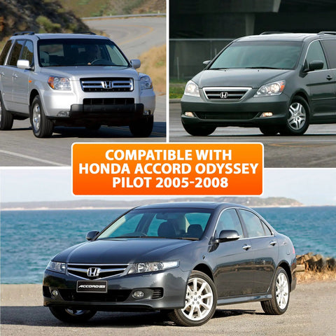 Collage of Honda Accord, Odyssey, and Pilot 2005-2008 models compatible with 6 Piece VTEC VTC VVT Solenoid Spool Valve Gasket Set.