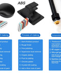Components and materials of High Pressure Handheld Shower Head With 5 Settings, 78 Inch Leakproof Stainless Steel Hose, Matte Black Finish.