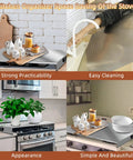 Stainless Steel Stove Top Cover Noodle Board Kitchen Organizer For Gas And Electric Stoves Expands Counter Space And Doubles As A Cutting Board Sink Cover 30 By 22 By 3 Inches Silver with decor and plants in various settings