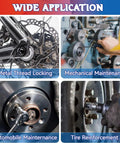 blue red thread locker set application in metal, mechanical, automotive, tire maintenance