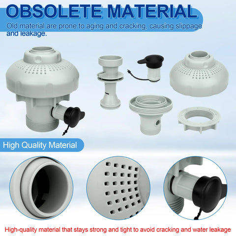 Large Inlet Air Nozzle For Above Ground Pool Pumps 1900 2450 GPH parts with strainer grid and accessory details
