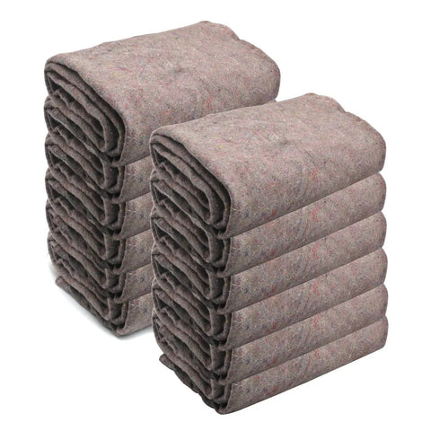 12 Pack 80 By 72 Inch Heavy Duty Textile Moving Blanket Furniture Pad For Safe Move Of Large Furniture And Appliances Dirt And Moisture Protection Multi Purpose Moving Cushion