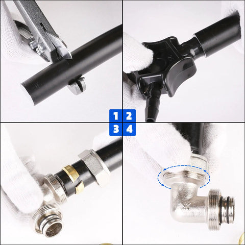 Two Pack 3/4 Inch Elbow Air Fittings Nickel Plated Brass For Shop And Garage, 200 PSI Rating, Compression Seals