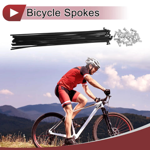 20 Pack 12G Bicycle Spokes 216mm Length Carbon Steel Black For Wheel Building And Repair Tough Spokes For Front And Rear Bike Wheels Built For Daily Rides And Easy Replacement