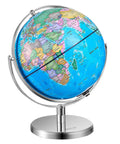 Rotating 13 Inch World Globe With Stand For Kids And Classrooms 720 Degree Spin Precise Time Zone ABS Material Educational