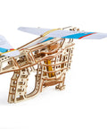 Flight Starter Paper Airplane Hand Catapult Kit Portable Mechanical Wooden 3D Model Launcher, assembled wooden plane launcher