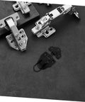 8 Piece Metal Buckle Kit With Duckbilled Toggle Latch hardware displayed on a dark surface for luggage and handbags.