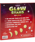 Back of Glow In The Dark Ceiling Stars Kit With 300 Pieces And 4 Bonus Moon Phases From New Moon To Full Moon packaging box.
