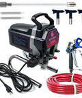 Pro Level Airless Paint Sprayer With 850W Motor For House Painting And Diy Furniture Hella Smooth Coverage directly displays sprayer, hoses, tips