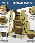 Military Style Diaper Backpack With Large Changing Pad And Insulated Compartments For Active Dads On The Go With Dad Gear