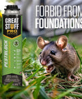 Pestblock Complete Kit For Sealing Gaps Up To 3 Inches can with mouse deterrent feature, lawn background