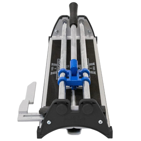 17 Inch Tile Cutter For Ceramic And Glass Mosaic Tiles, DIY Friendly Tool, front view showing cutting rails and handle