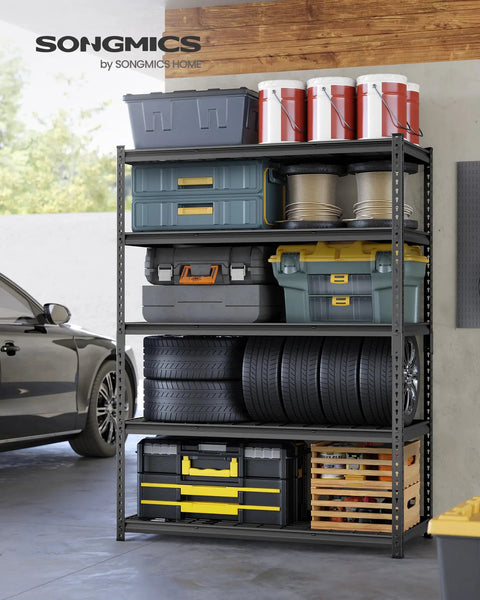 Set Of 3 Heavy Duty Boltless Shelving Units 5 Tier Metal Storage Racks For Garage Or Basement Tool Free Setup 440 Lbs Per Shelf Heavy Hitter Tool And Supply Organizer