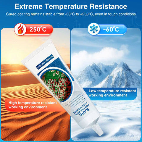 Pro Grade Fast Dry Clear Silicone Conformal Coating For Electronics Waterproof Insulating Sealant tube in extreme temperatures