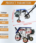 Heavy Duty Motorized Belt Sander Plus Adjustable Angle Polisher With Smooth Rolling Wheels For Fast Rust Removal And Badass Metal Buffing Jobs Around The Shop 220 Volt product dimensions chart with technical specs.