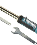 6 Inch Extension Die Grinder With 25000 Rpm Gearless Rear Exhaust Motor Featuring Quarter Inch 6Mm Collets and wrenches for versatility.