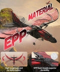 Dragon RC Plane For Kids And Beginners Easy To Fly 2 Channel 6 Axis Foam Remote Control Airplane Glider Stunt Jet RTF
