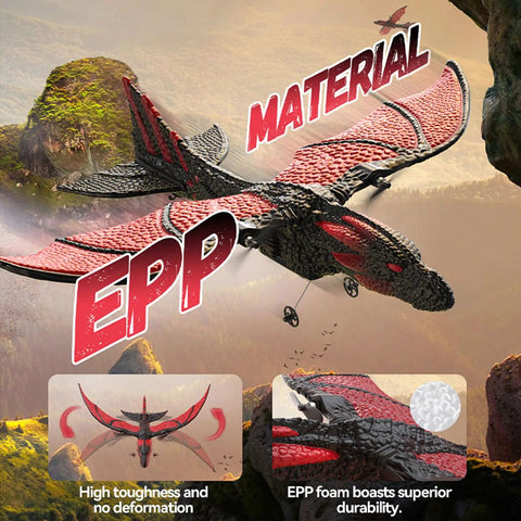 Dragon RC Plane For Kids And Beginners Easy To Fly 2 Channel 6 Axis Foam Remote Control Airplane Glider Stunt Jet RTF