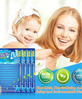 Power Enzyme Drain Cleaner Sticks package with smiling mother and child, ideal for kitchen and bathroom drains.