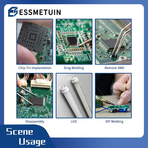 Desoldering Wick And No Clean Flux Set For Electronics Repair Fast Solder Removal Kit In Use For Chip Tin, SMD Removal, DIY