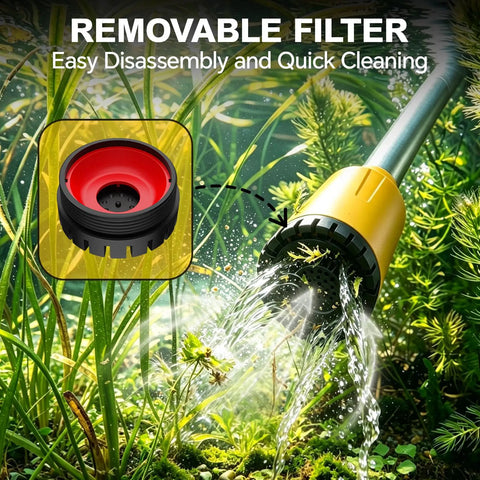 Removable filter for Cordless Stick Transfer Pump With Hookup To Dewalt 20V Max, easy cleaning and efficient fluid flow.