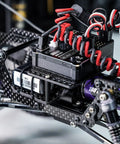 Double Decker Carbon Fiber And Aluminum Battery ESC Receiver Tray For 1 18 Scale TRX4M RC Car Upgrade with pre-drilled holes