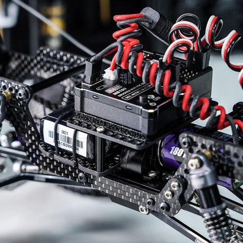 Double Decker Carbon Fiber And Aluminum Battery ESC Receiver Tray For 1 18 Scale TRX4M RC Car Upgrade with pre-drilled holes