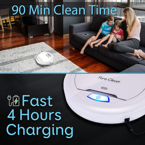 Smart Automatic Robot Vacuum Cleaner With 90 Minute Runtime And Self Path Navigation cleaning living room carpet