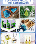 Image showing Crystal Clear Epoxy Resin Kit 64 Ounce For Art Casting And DIY Jewelry Wood Molds Self Leveling 1 To 1 Mix No Bubble Not Yellowing UV Resistant Ultra Easy Pour used for crafts.